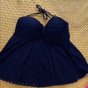 Merona sheer black takini top